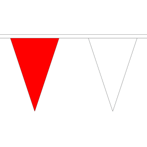 Red and White Triangle Bunting