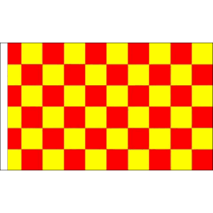Red and Yellow Check Flag (Sleeved)
