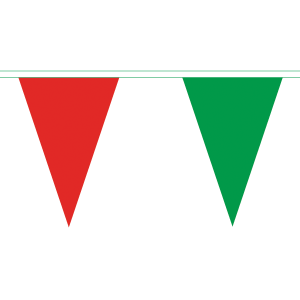 Red and Green Triangle Bunting
