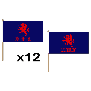 Royal Welch Fusiliers Hand Flags (12 Pack)