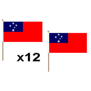 Samoa (Western) Hand Flags (12 Pack)