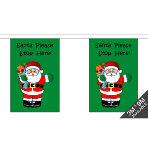 Santa Stop Here Bunting