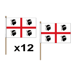 Sardinia Large Hand Flags (12 Pack)