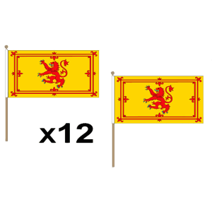 Scotland Lion Hand Flags (12 Pack)