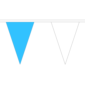 Sky Blue and White Triangle Bunting