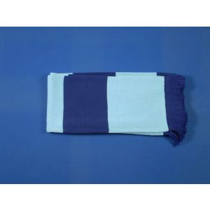 Sky Blue and Navy Blue Bar Scarf