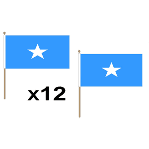 Somalia Large Hand Flags (12 Pack)
