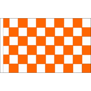 Tangerine and White Check Flag (Sleeved)