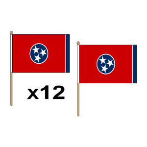 Tennessee Hand Flags (12 Pack)