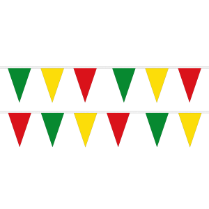 Green, Yellow and Red (Rasta) Triangle Bunting