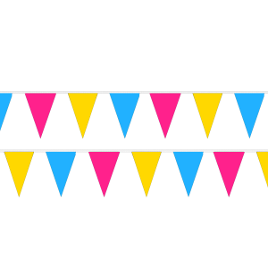 Red, Yellow and Blue (Pansexual) Triangle Bunting