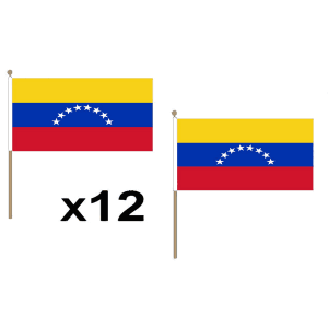 Venezuela 8 Stars Hand Flags (12 Pack)