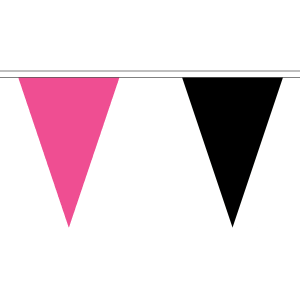 Pink and Black Triangle Bunting