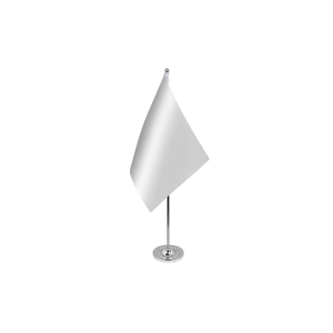 Plain White Satin Table Flag (Flag only)