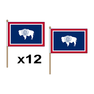 Wyoming Hand Flags (12 Pack)