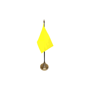 Plain Yellow Small Table Flags (12 Pack)