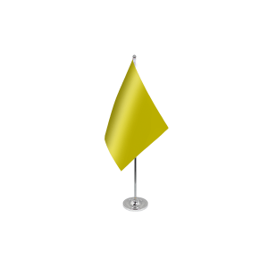 Plain Yellow Satin Table Flag (Flag only)
